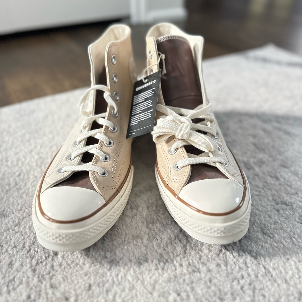 NWOT Custom-Ordered Converse Leather High-Top Sneakers